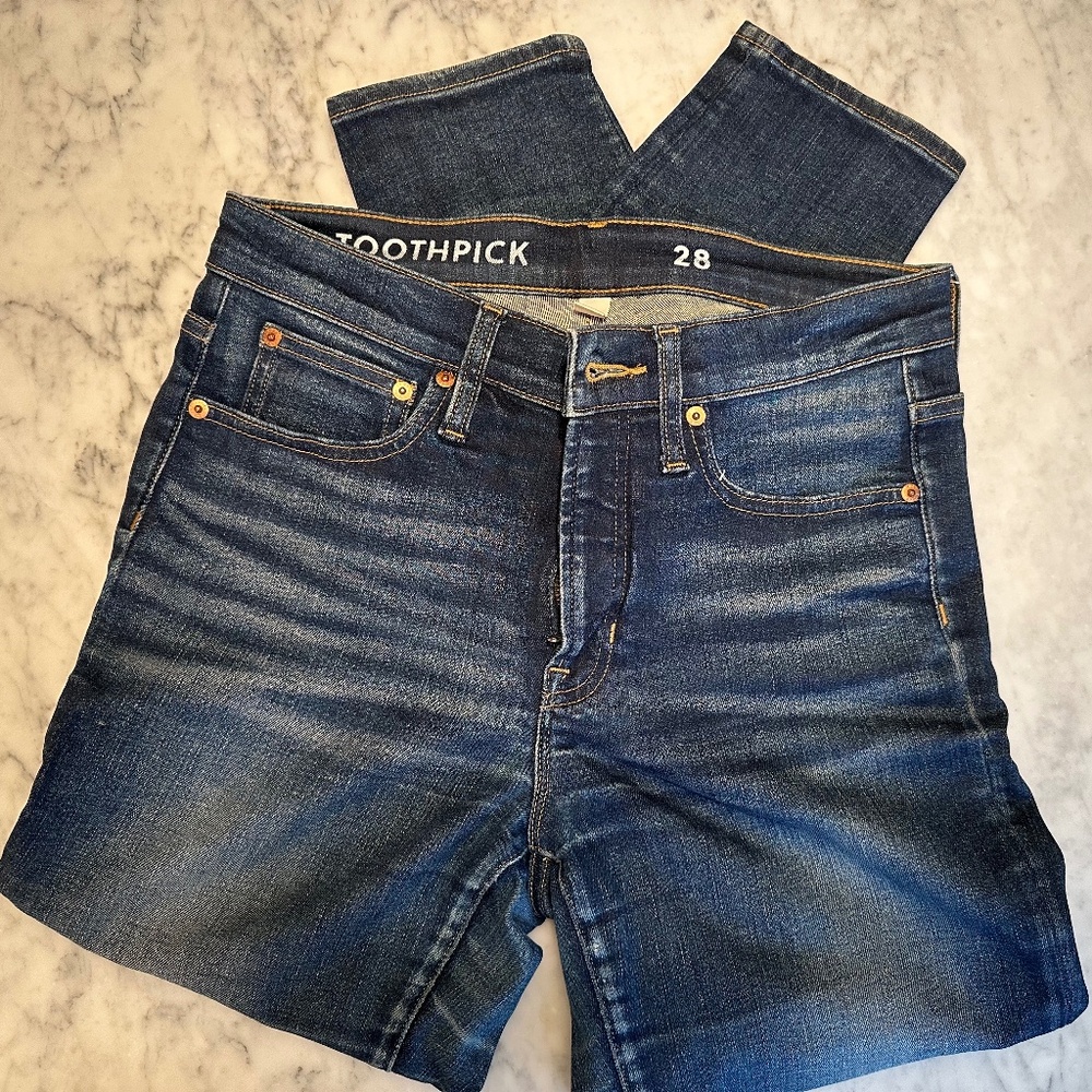 J. Crew Toothpick jeans, sz 28